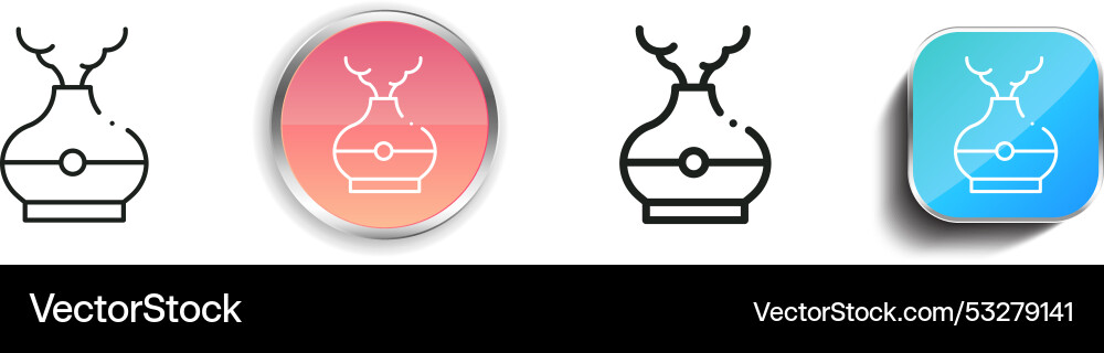 Diffusor-Symbol dünn linear regelmäßig und Taste Vektorbild