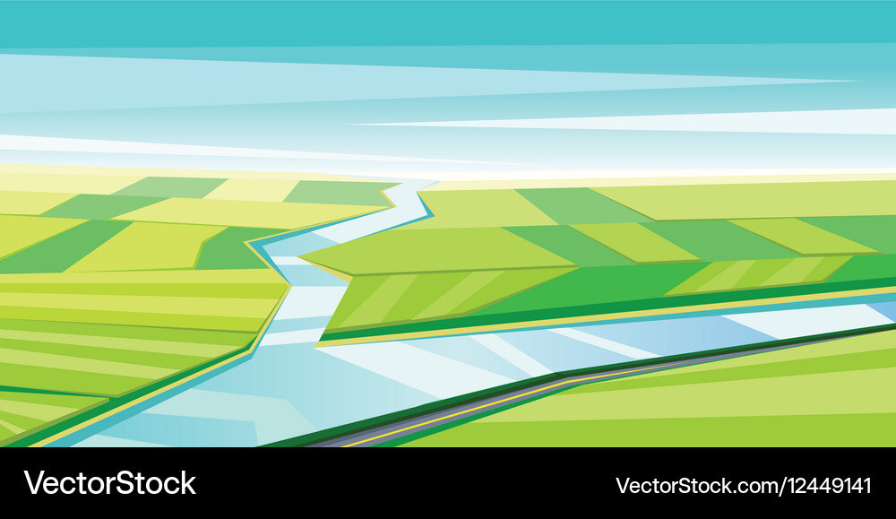 Digital abstract background with river Vector Image