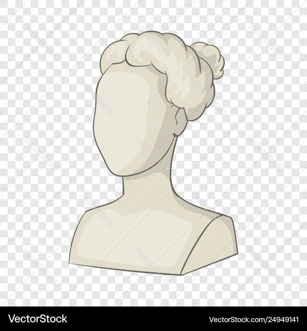 Skulptur Kopf Frau Ikone Cartoon Stil Skulptur Kopf Frau Ikone Cartoon Stil vektorbild
