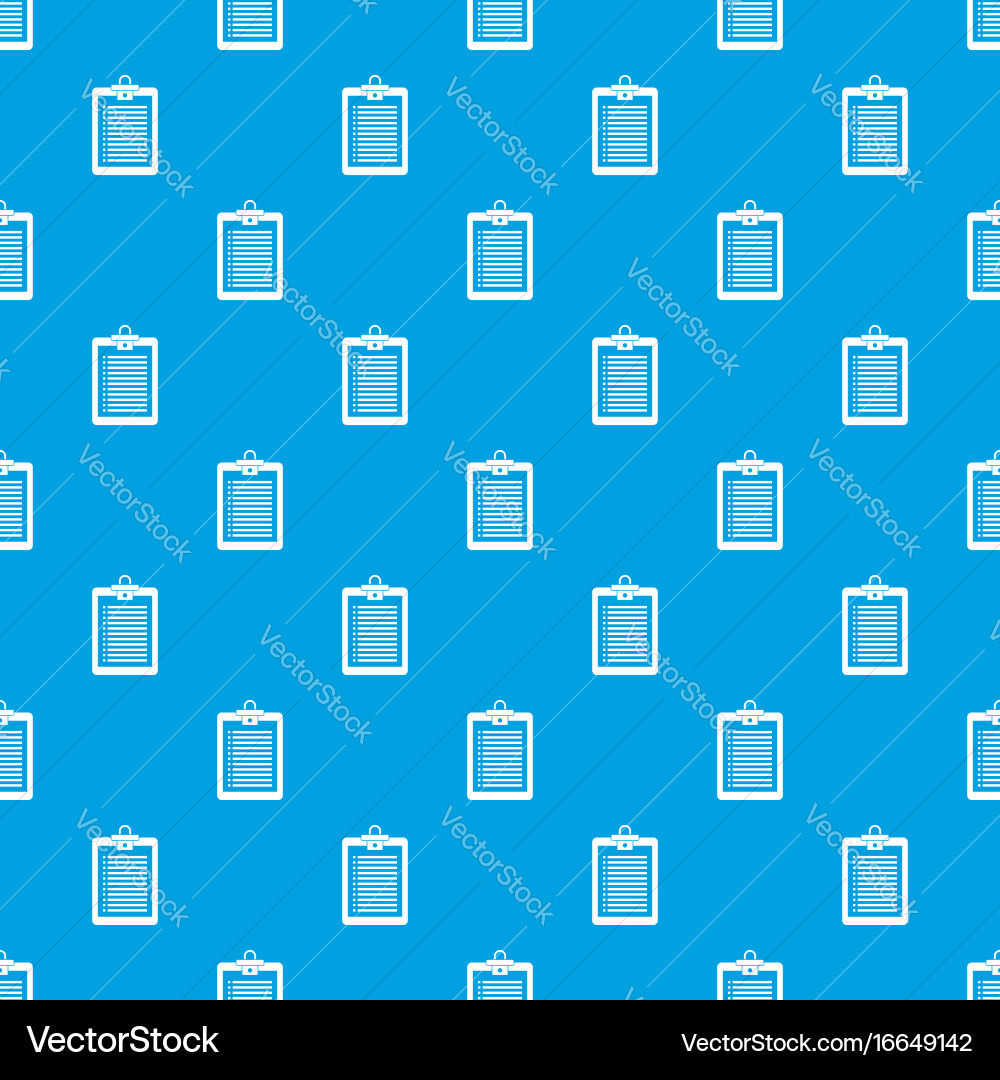 Clipboard with check list pattern seamless blue Vector Image