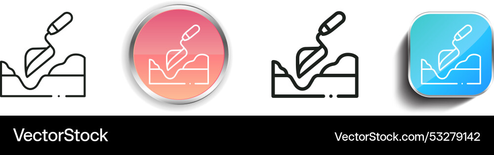 Dig Symbol dünne lineare regelmäßige und Schaltfläche Stil Dig Symbol dünne lineare regelmäßige und Schaltfläche Stil vektorbild