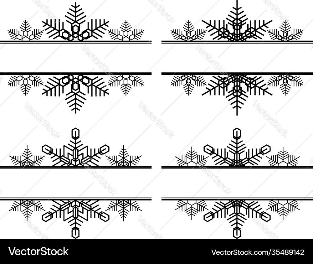 Label from snowflakes with space for title Vector Image