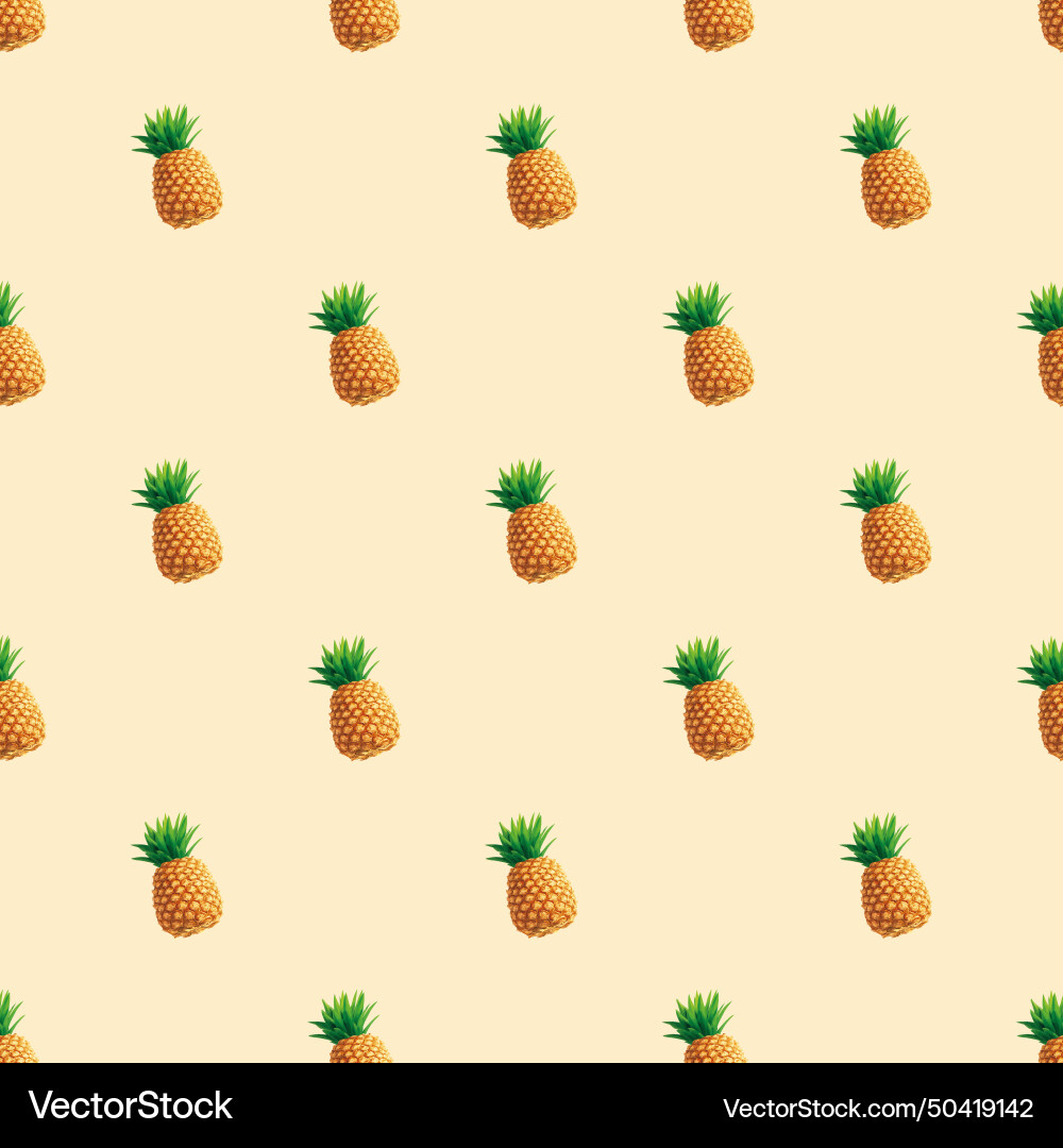 Pineapple seamless pattern design Pineapple seamless pattern design vector image