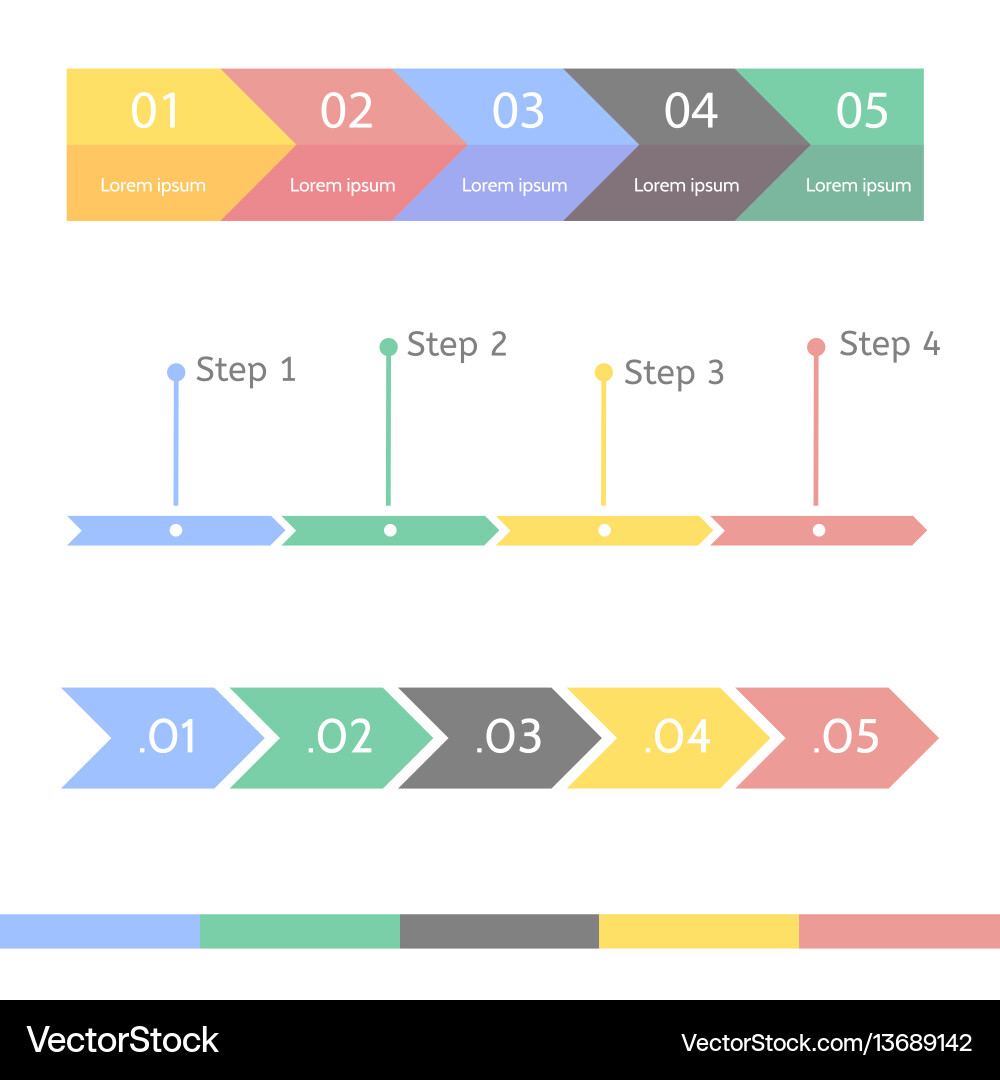 Progress Chart & Statistic Infographic Vector Image