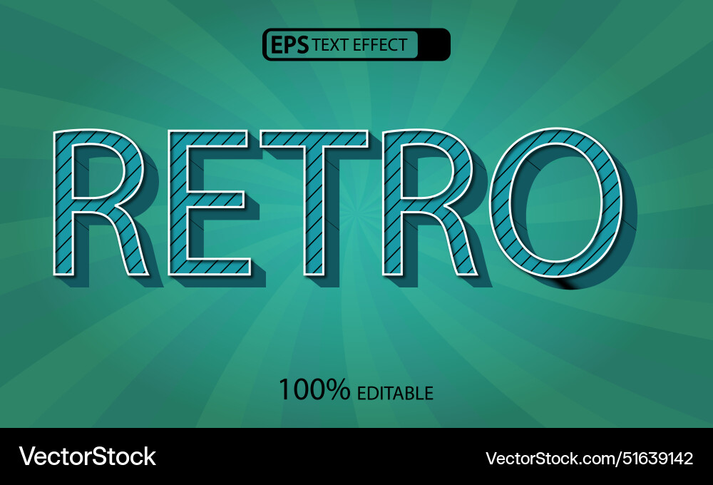 Retro text effect Retro text effect vector image