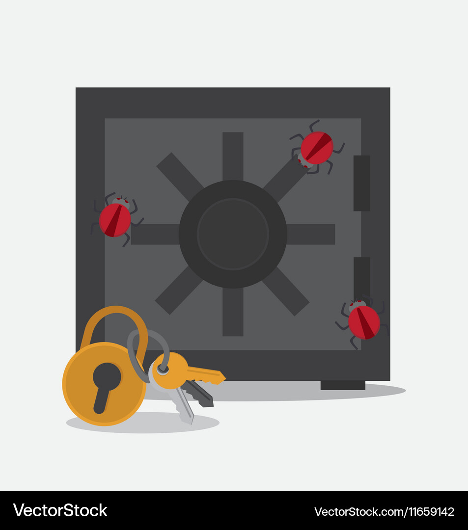 Security data and cyber system design Vector Image