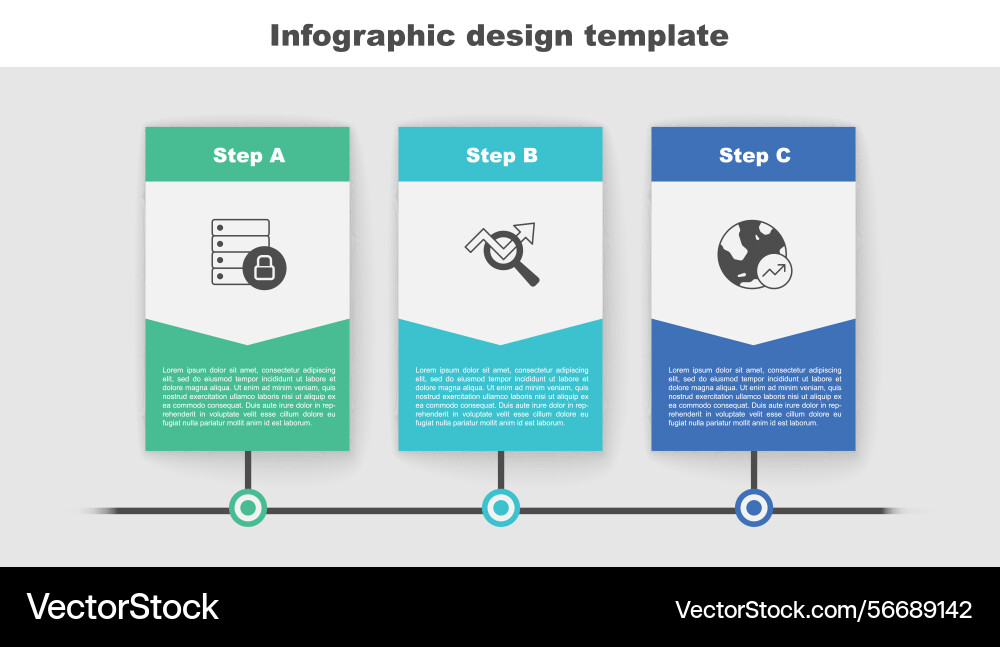 Set server security with padlock search data Set server security with padlock search data vector image