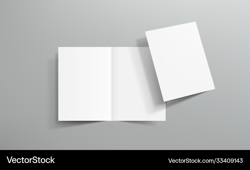 Blank half fold brochure template for your design Blank half fold brochure template for your design vector image