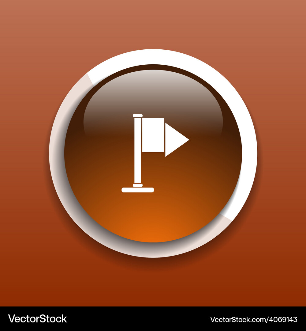 Flag icon website mark map sign symbol element Vector Image