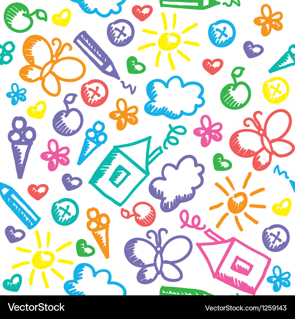 Kid pattern Royalty Free Vector Image - VectorStock