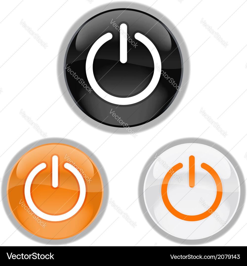 Power Button Icons vector image
