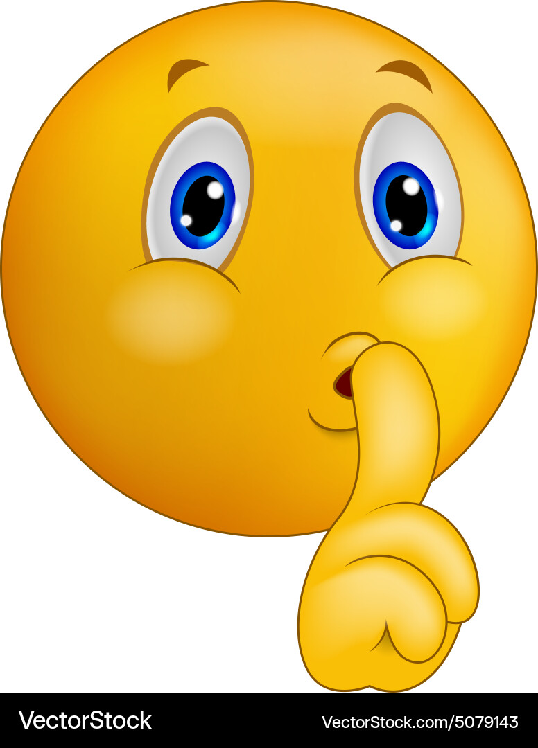 Smiley silence Vector Images & Graphics for Commercial Use