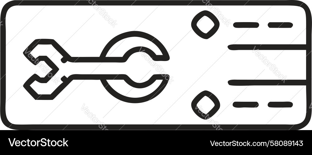 Tech Service Configuration Card Vector Image