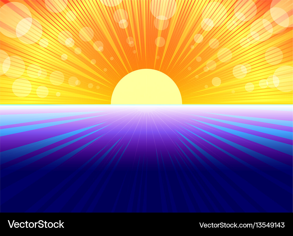 Vibrant Sun Rays Background – Royalty-Free Vector | VectorStock, image size:1000x806