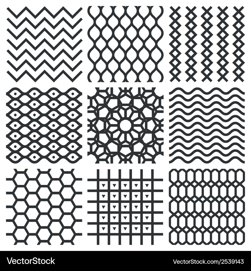 Wire Mesh Patterns Vector Image