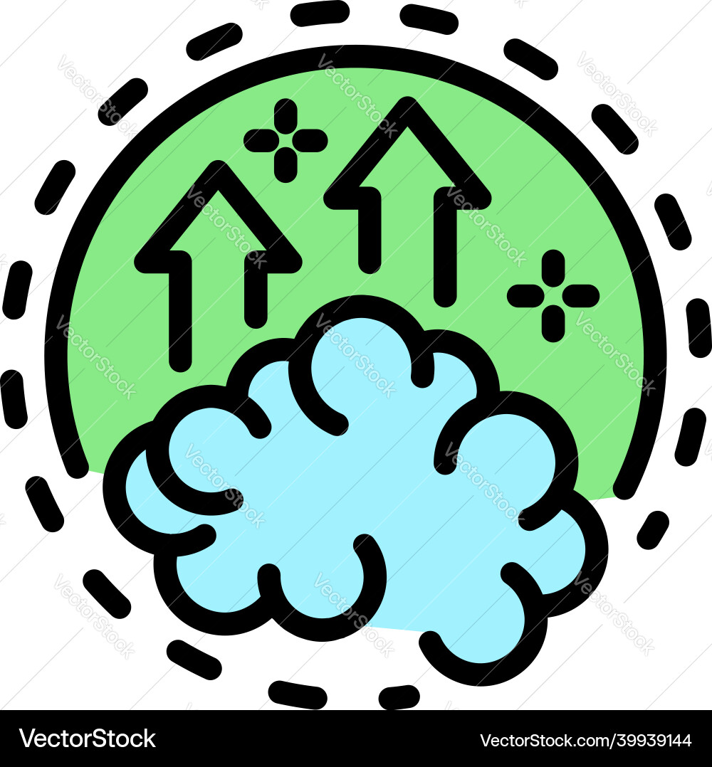 Brain progress skill icon color outline Brain progress skill icon color outline vector image