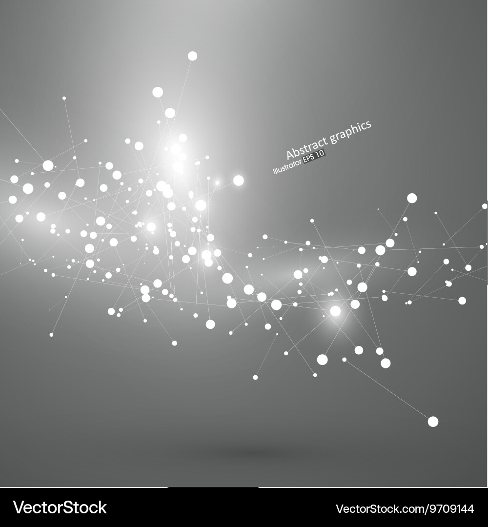 Dot and line consisting of abstract graphics vector image