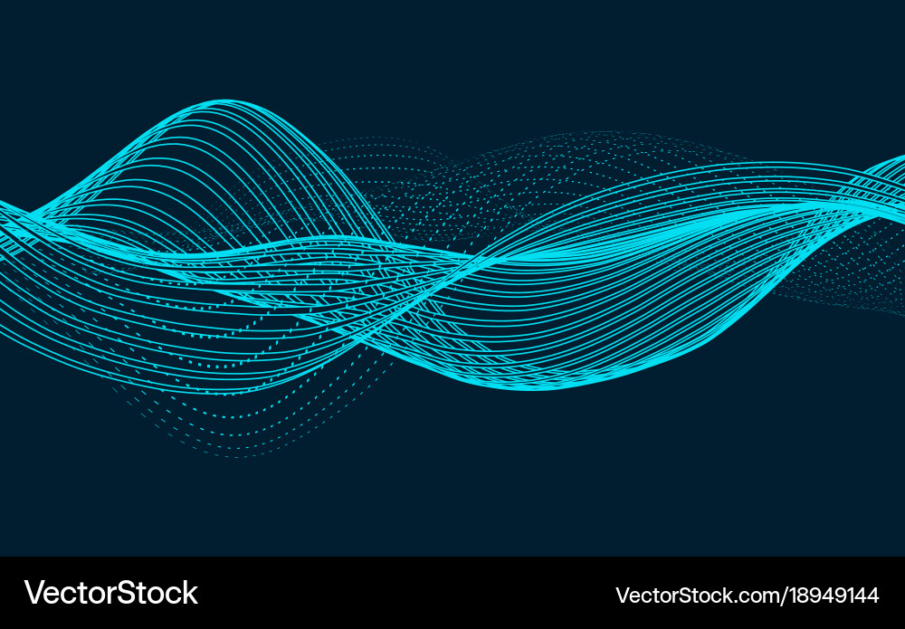 Flowing particle waves vector image
