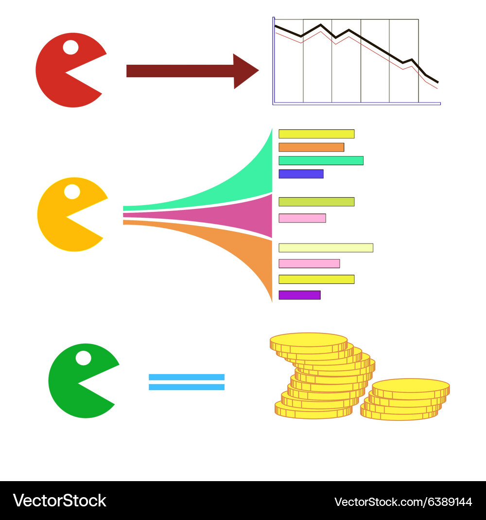 Methods and the development of business solutions Vector Image