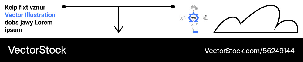 Minimalist design with arrow cloud and abstract Minimalist design with arrow cloud and abstract vector image