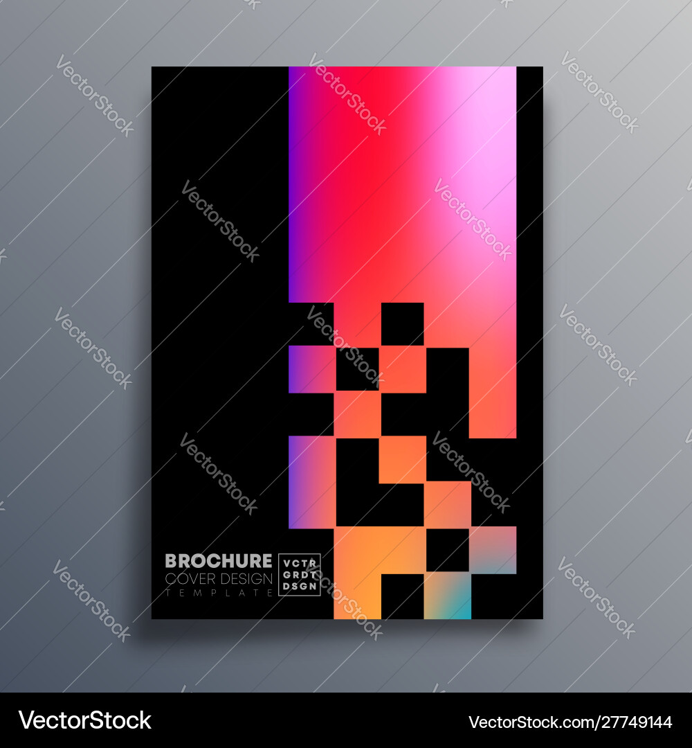 Poster with colorful gradient pattern for flyer Poster with colorful gradient pattern for flyer vector image