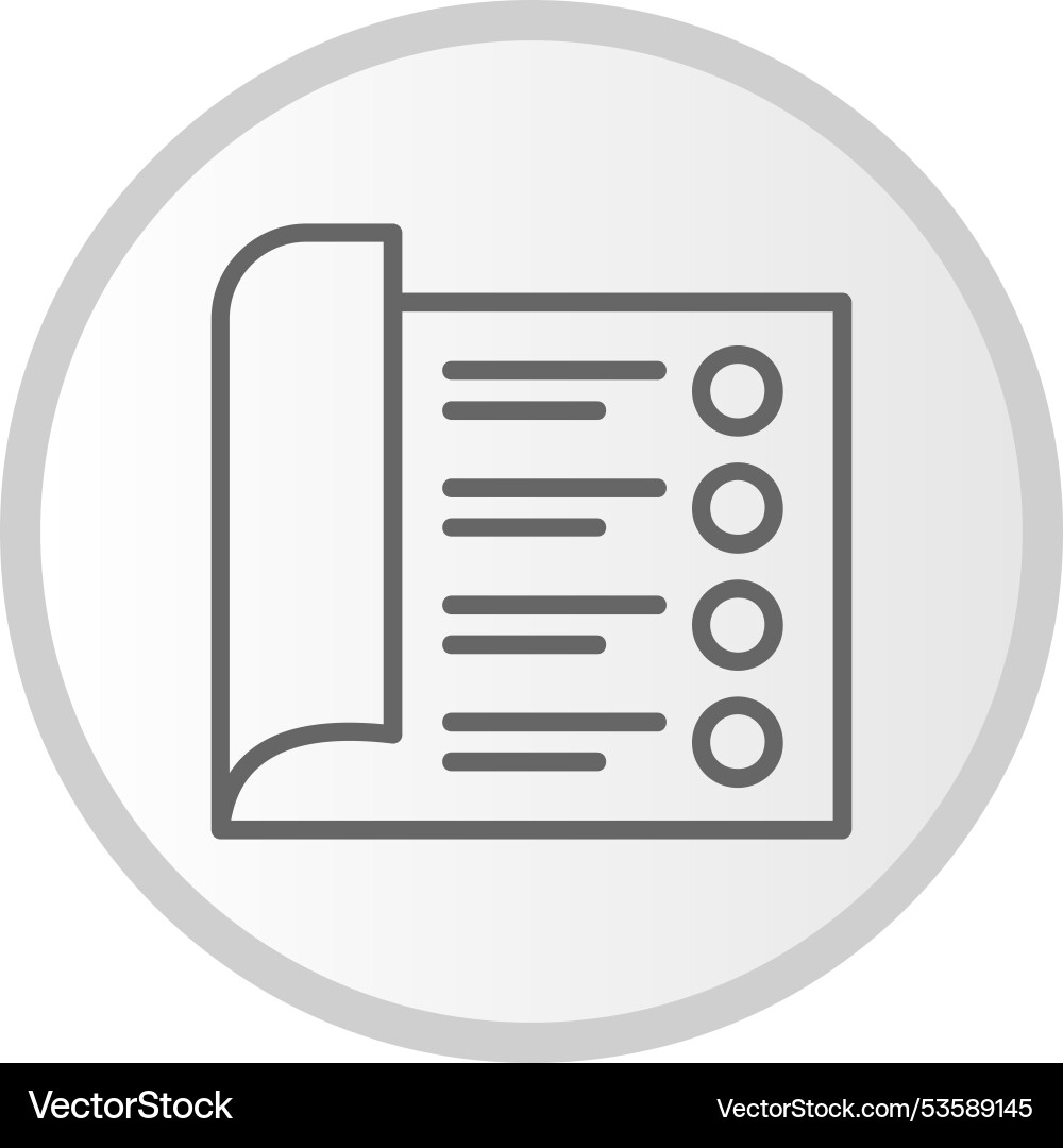 Check list line circle grey icon Vector Image