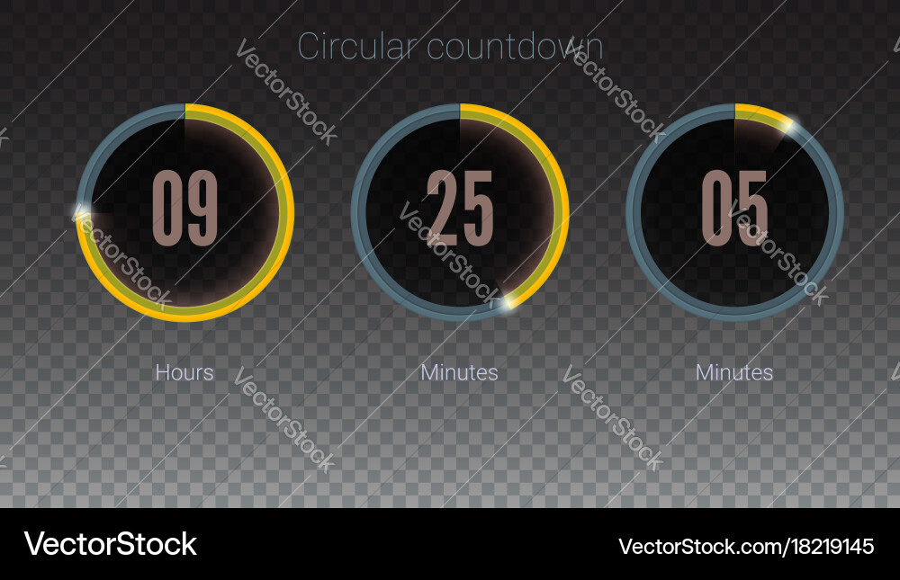 Design of countdown timer for coming soon or under vector image