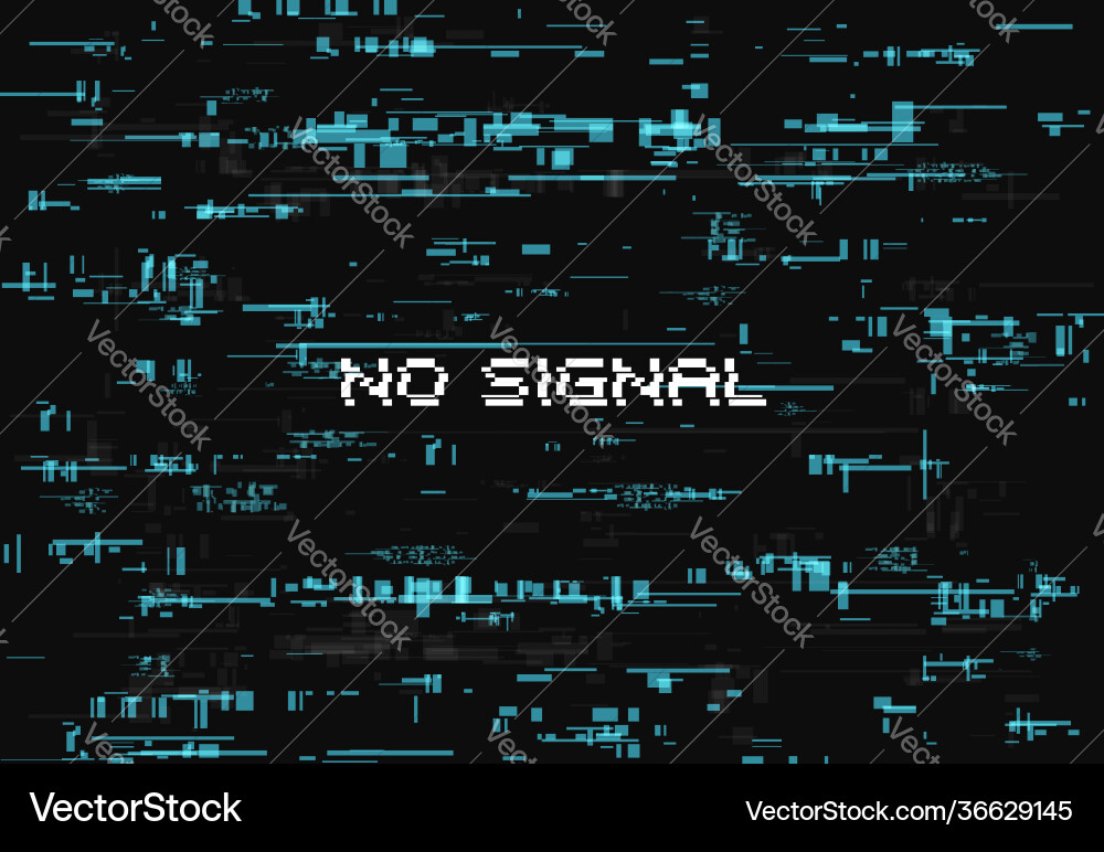 Glitch effect no signal page abstract background Glitch effect no signal page abstract background vector image