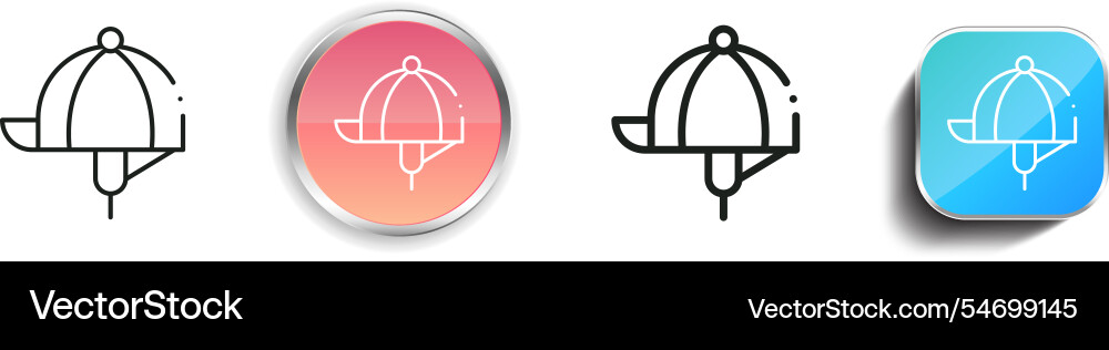 Horse riding icon thin linear regular and button Horse riding icon thin linear regular and button vector image