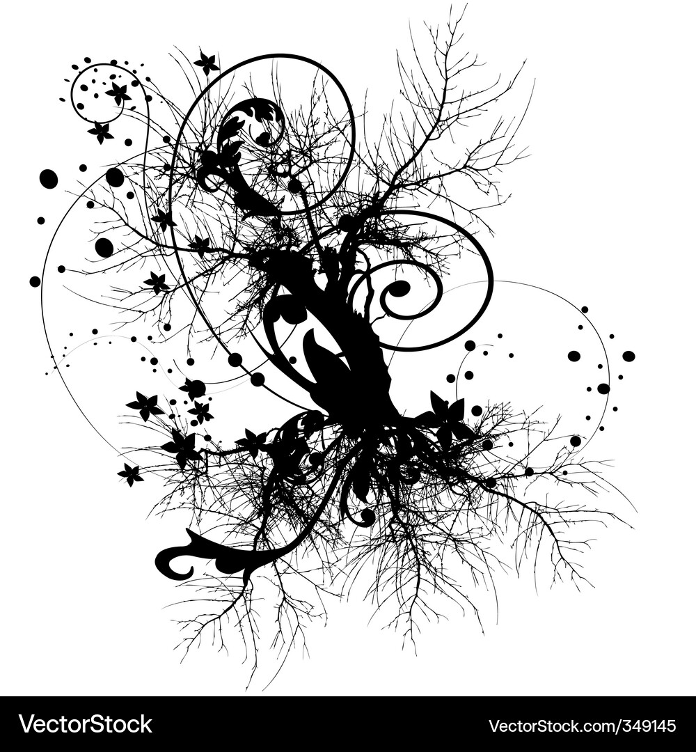 Roots Swirl Pattern Vector Image