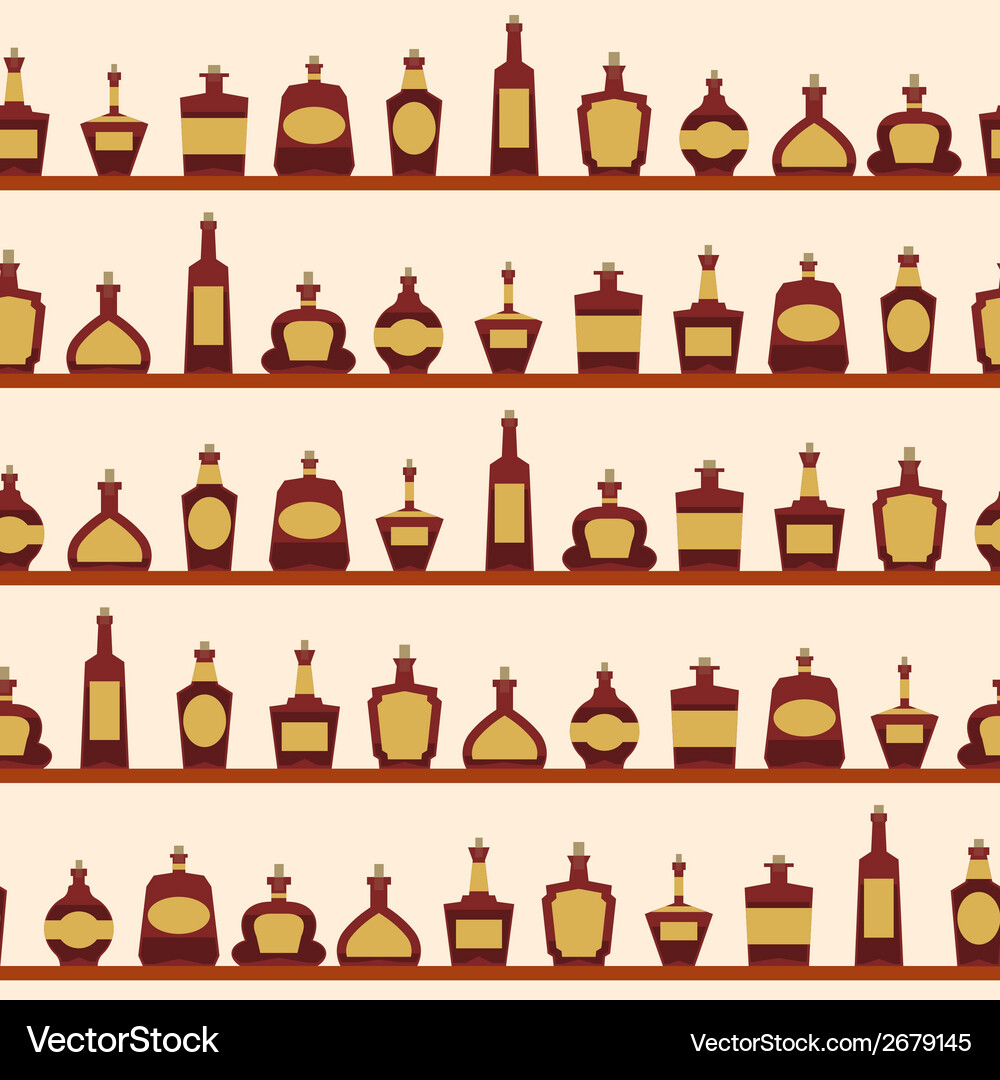 Seamless pattern with bottles Vector Image