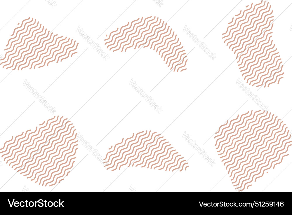 Blobs fluid shapes with zig zag lins set Vector Image