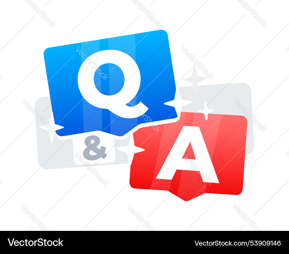 Questions and answers bubbles showing faq or quiz Questions and answers bubbles showing faq or quiz vector image