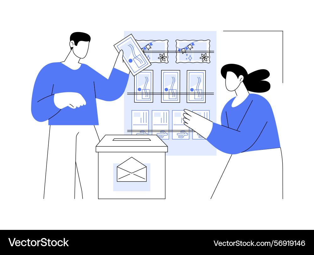 Send postcards isolated cartoon Royalty Free Vector Image