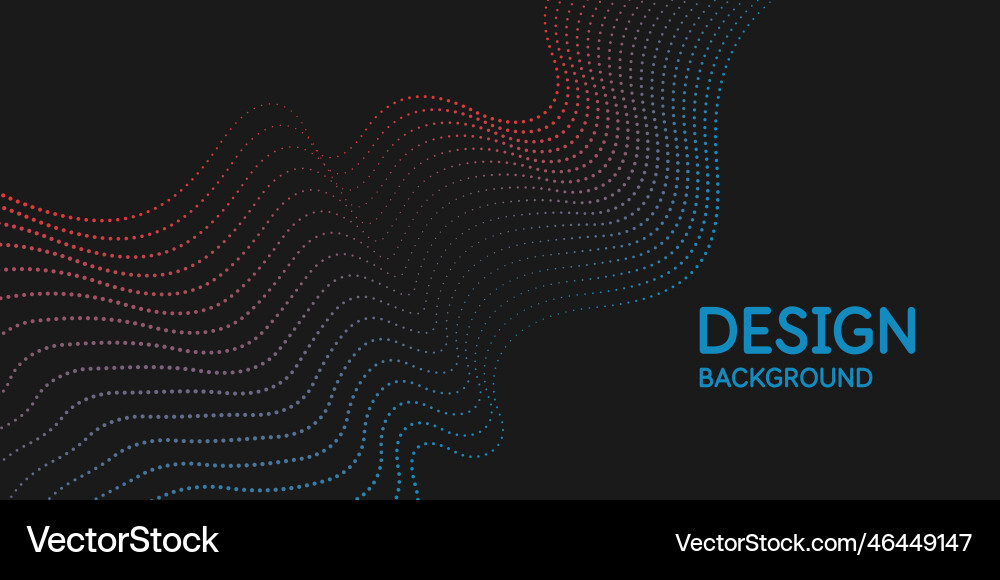 Abstract background with dynamic waves Vector Image