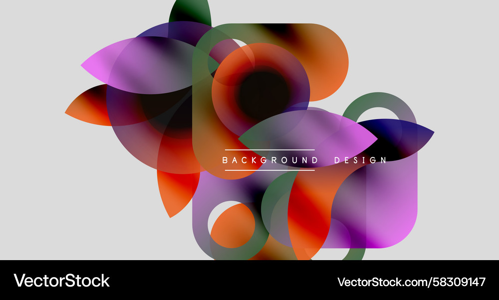 Abstract fluid shapes overlap creating vibrant Abstract fluid shapes overlap creating vibrant Vector Image