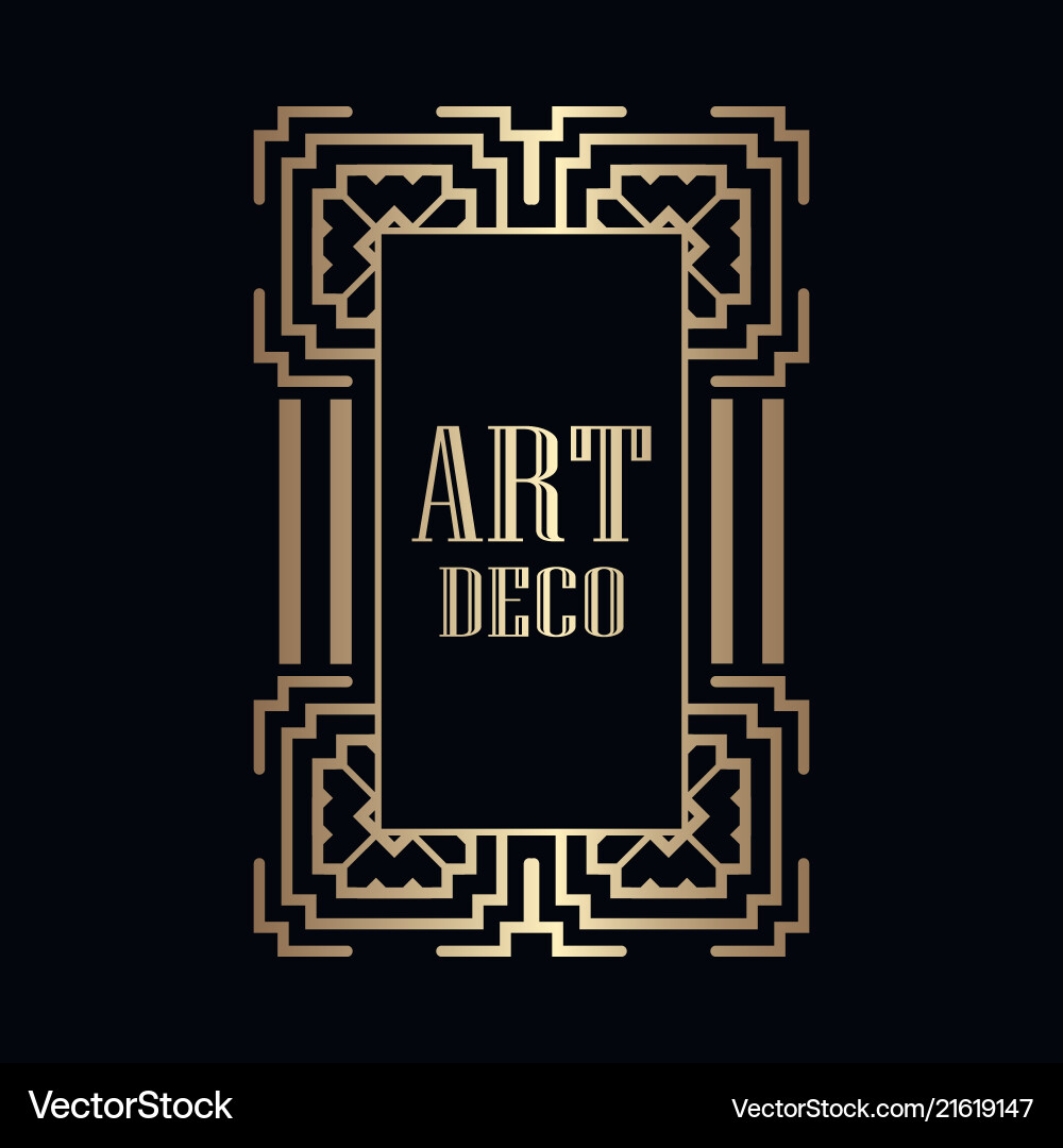 Art deco frame Royalty Free Vector Image - VectorStock