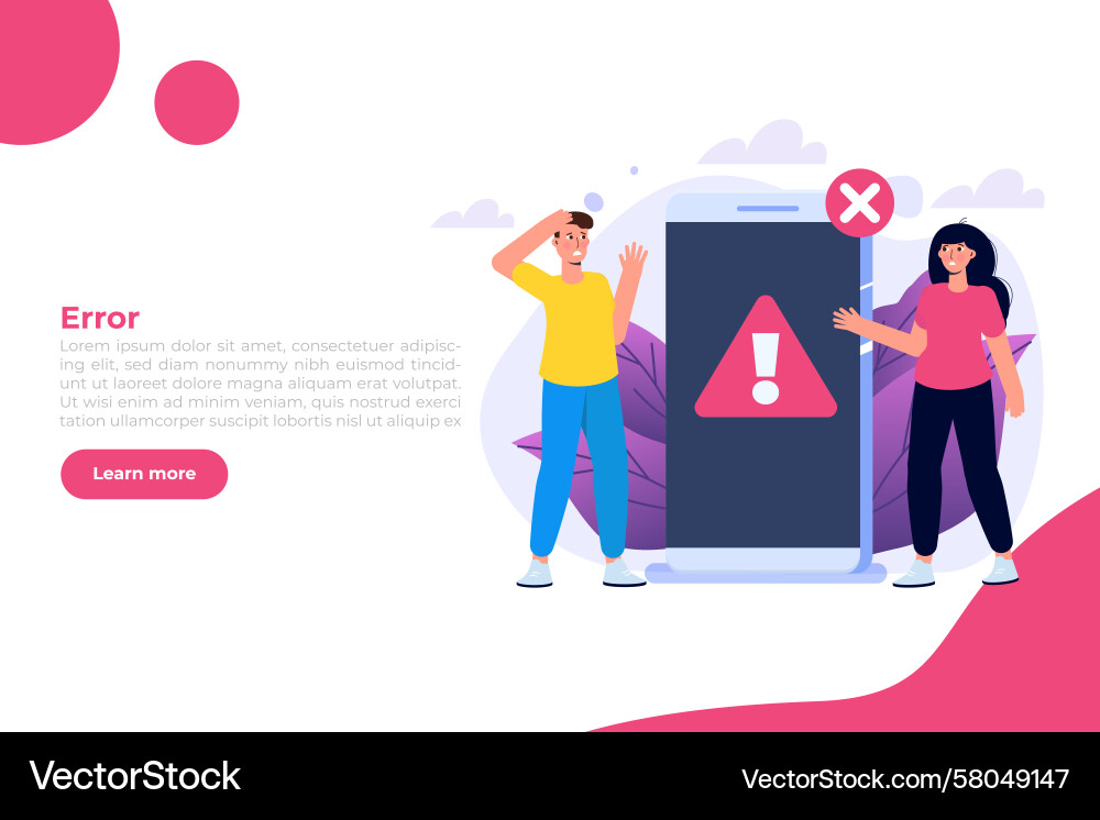 Operating System Error Warning Concept vector image