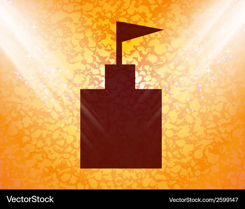 Tower flat modern web button and space for your Vector Image