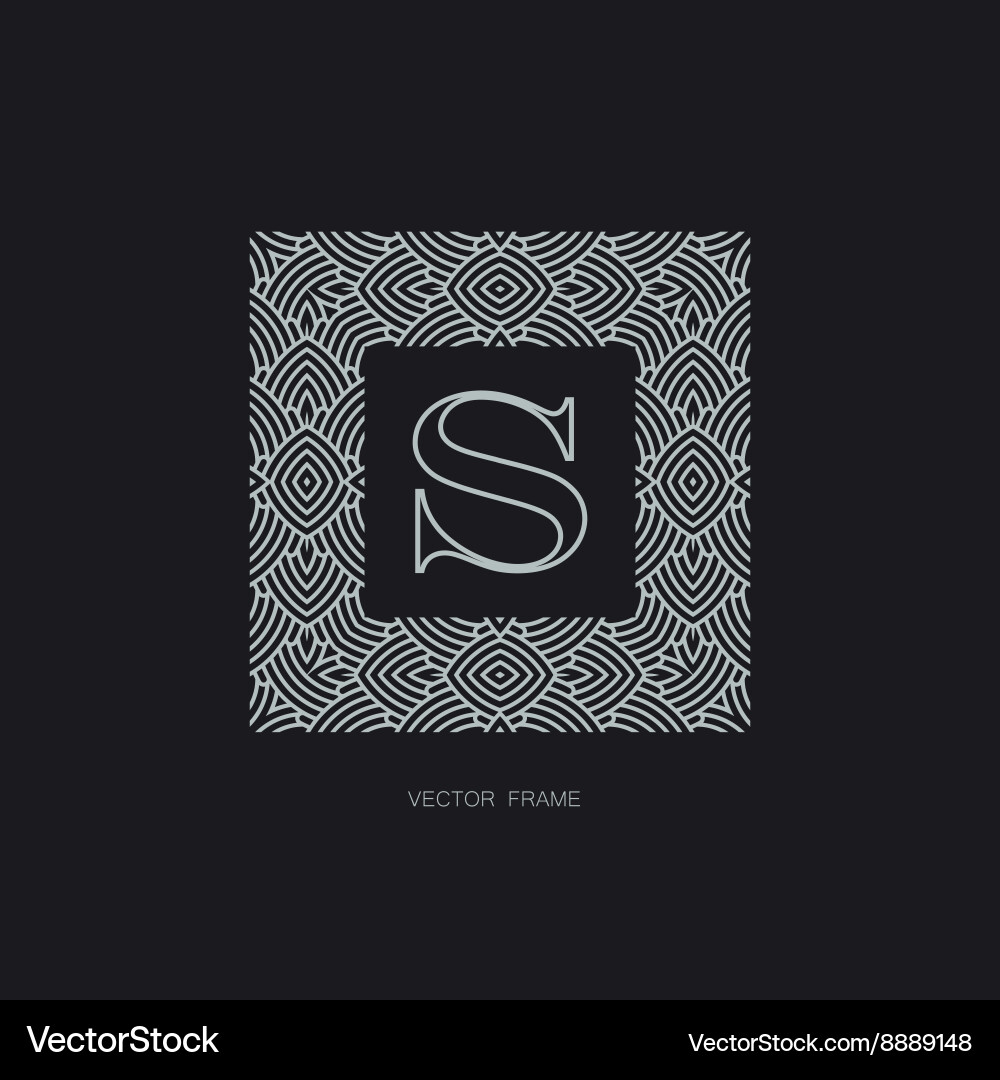 Art-deco frame vector image