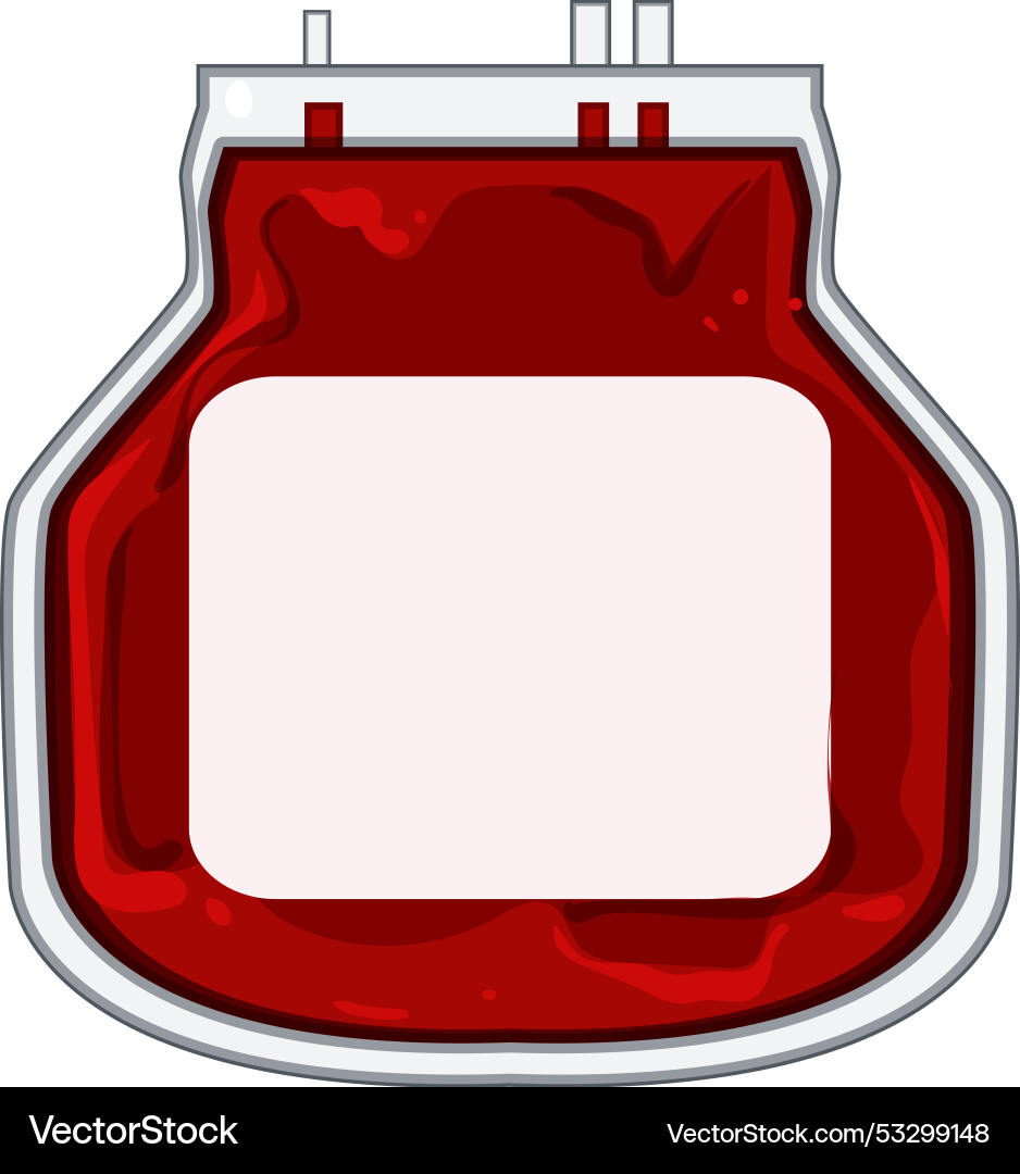 Donation blood donor bag cartoon Donation blood donor bag cartoon Vector Image