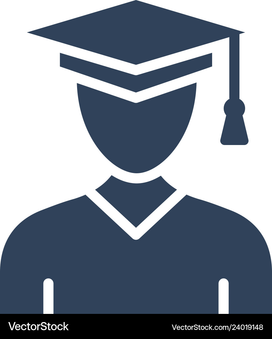 Graduate icon which can easily modify or e Vector Image