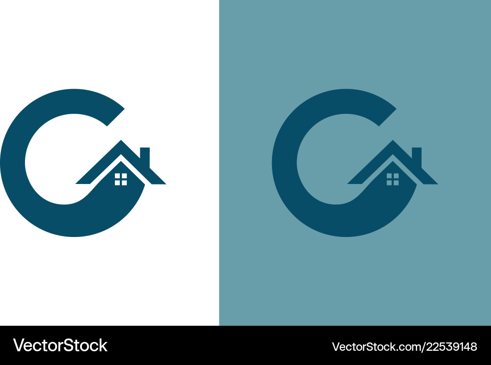Letter G Home Logo Vector Image
