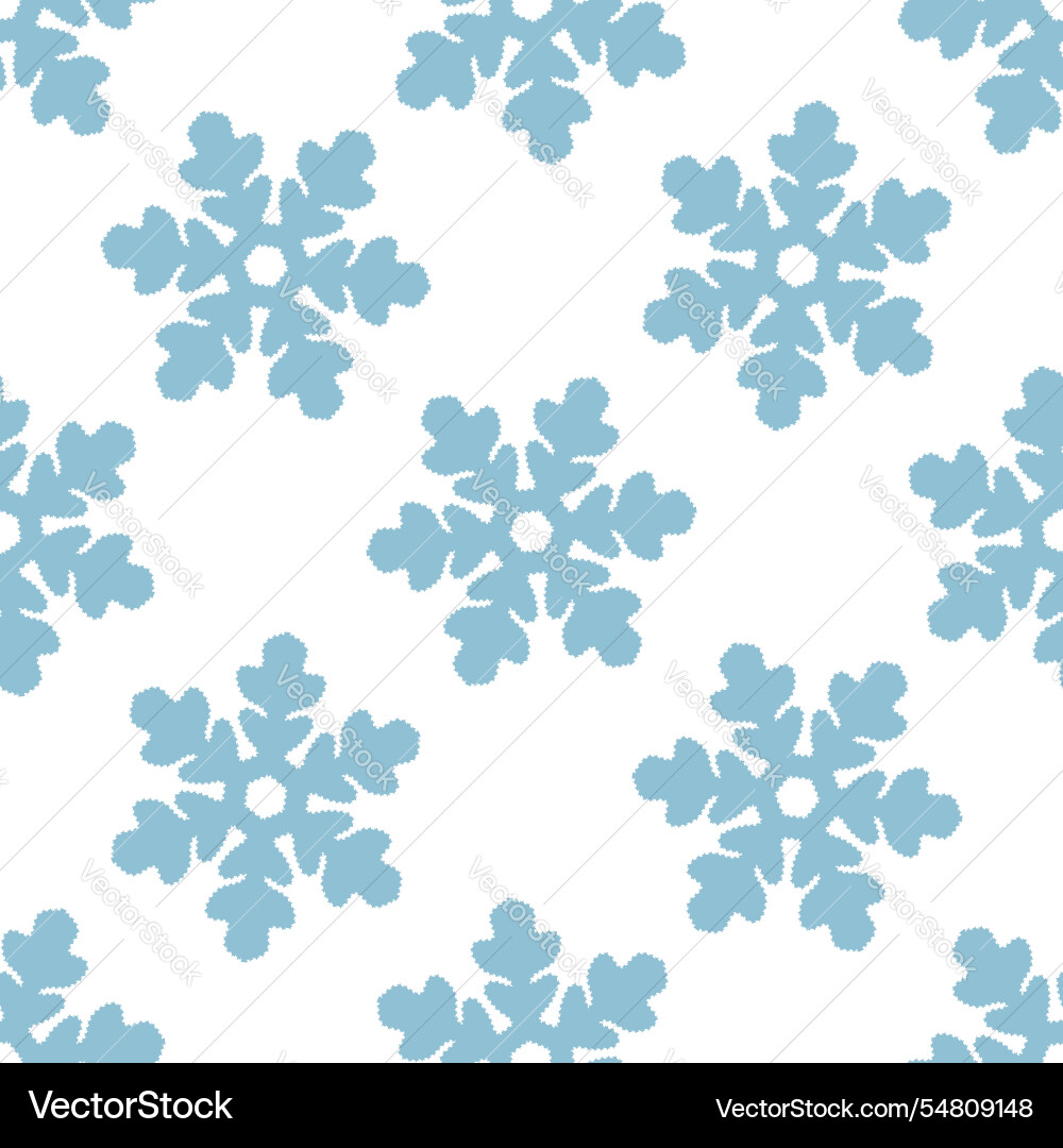 Monochrome Snowflake Pattern vector image