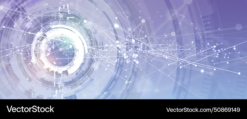 Abstract artificial intelligence cloud computing Vector Image