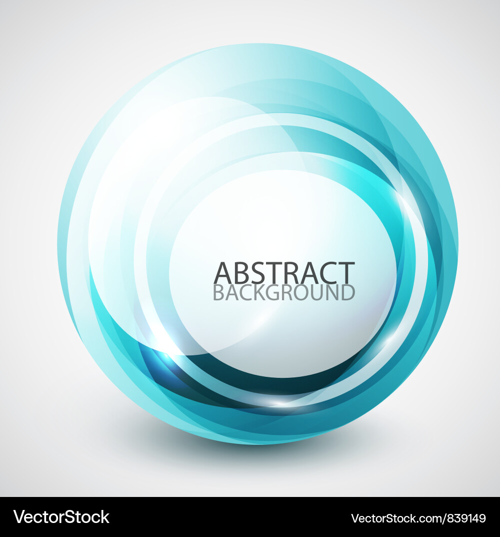 Abstract swirl sphere background vector image