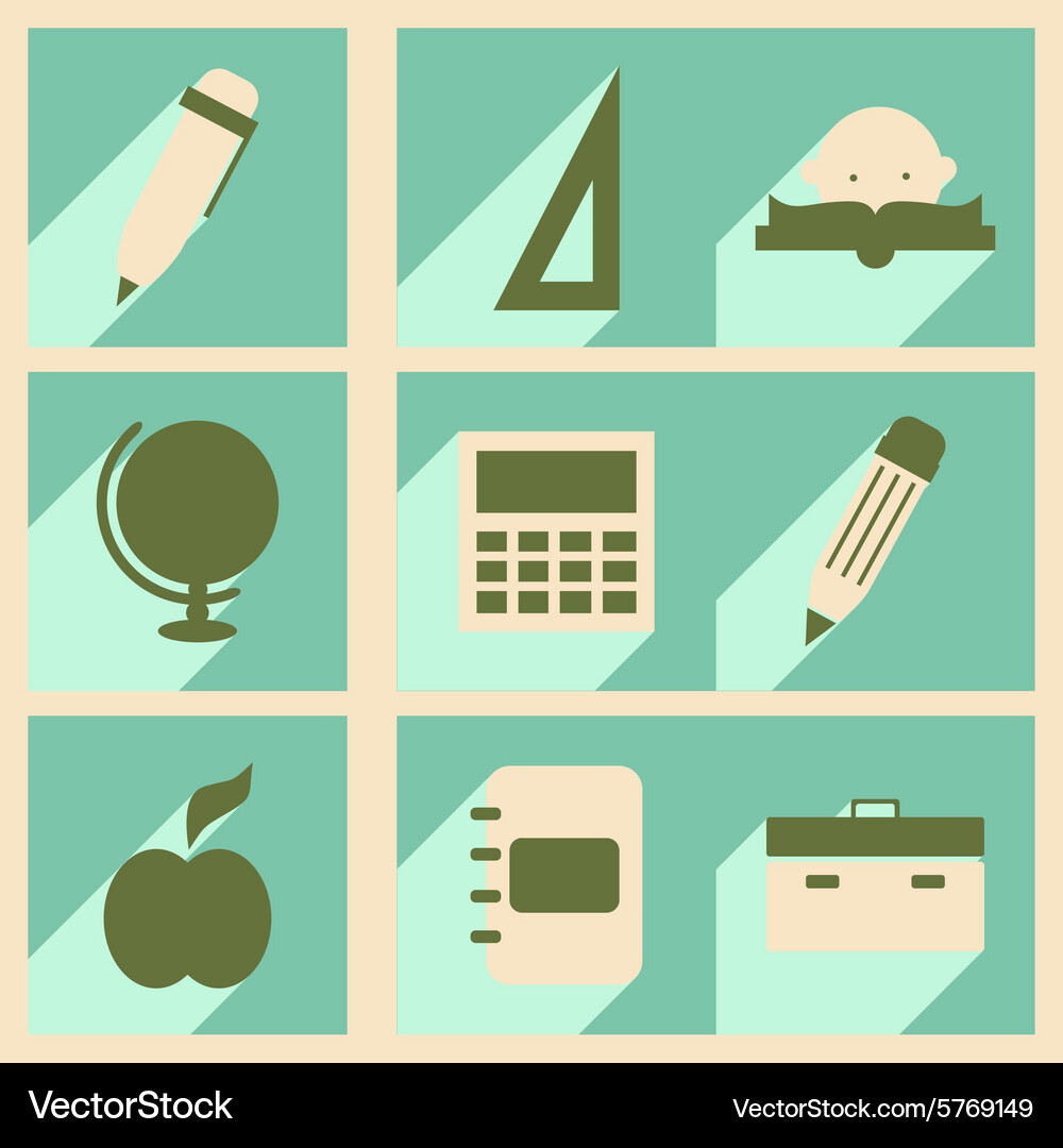 Flat with shadow concept and mobile application Vector Image