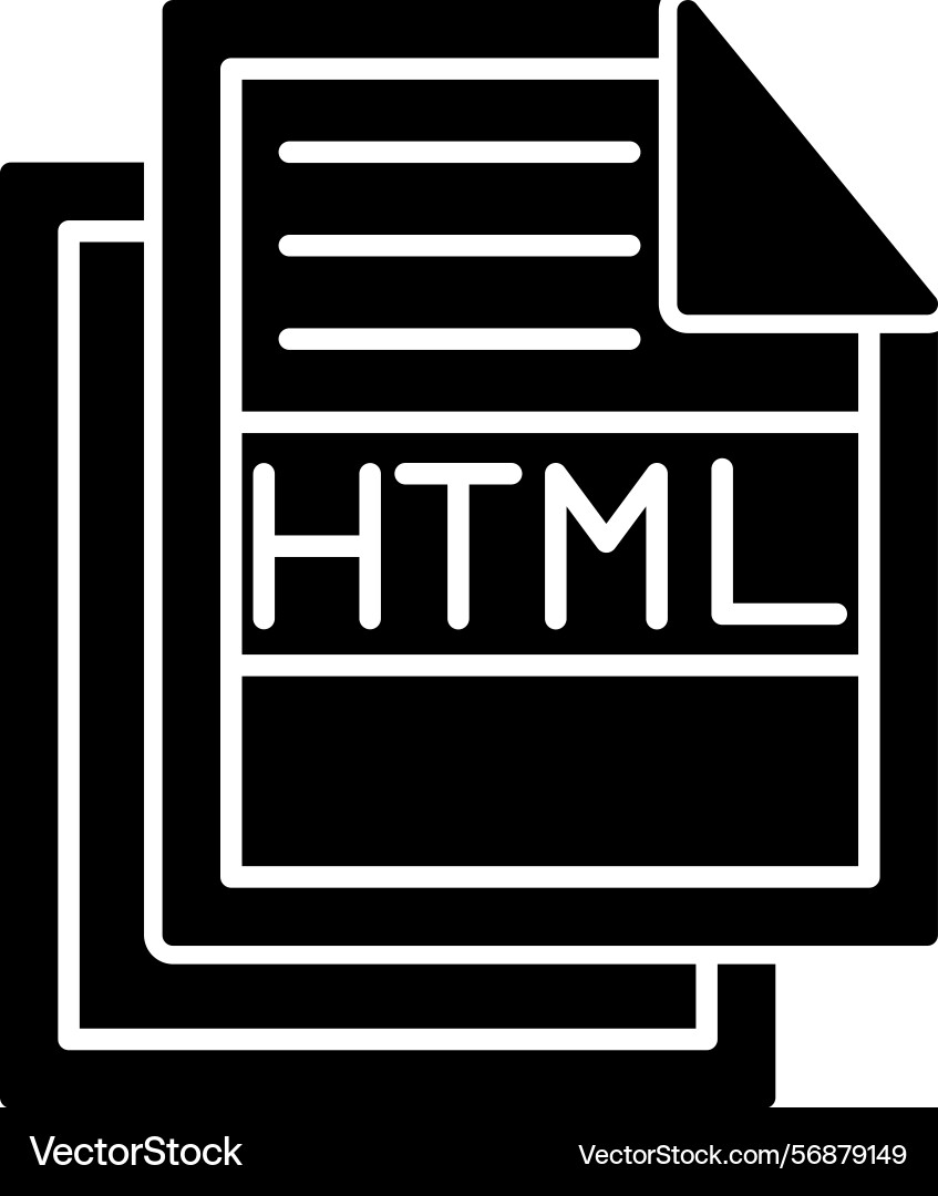 Html file icon vector image