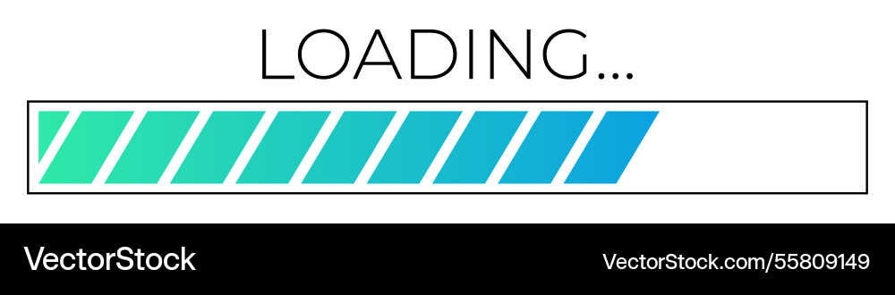 Loading progress bar simple Loading progress bar simple vector image