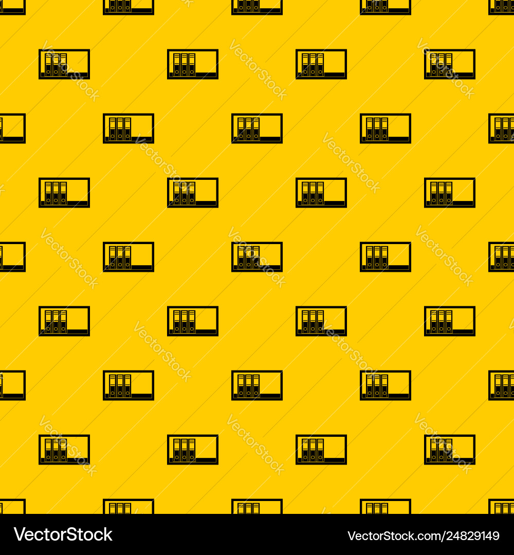 Office folders on shelf pattern Office folders on shelf pattern vector image